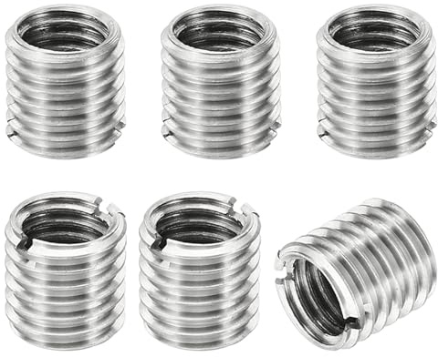 PATIKIL 6Stk Gewinde Adapter Hülse Reduzier Mutter M12x1.75 Befestiger 12mm | Mutter Schraube Reduzierer, Edelstahl, Männlich auf M10x1.5 Weiblich, Reparatur Einsatz