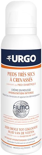 Urgo - Filmomousse Hydratation Intense 125ML - Traitement pour les pieds très secs à crevassés - Convient au pied diabétique - Sans effet gras ni collant