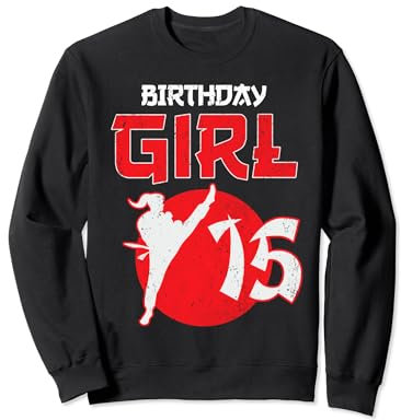 Karate Taekwondo 15 Jahre alt Geburtstag Kampfsport Mädchen Sweatshirt