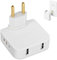 Powice Adattatore US to EU, presa con USB, presa multipla con USB, adattatore USA, spina tedesca, adattatore UE, adattatore americano tedesco con alimentatore di rete USA, conversione per dispositivi