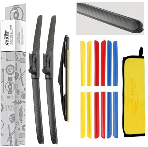 3 Wipers 26+16+12 Colour Front Rear Wiper Blades Replacement for Vauxhall Opel Corsa H Hatchback MK IV MK4 2015 2016 2017 2018 2019,Back Windshield (Window)&Washer Tablets