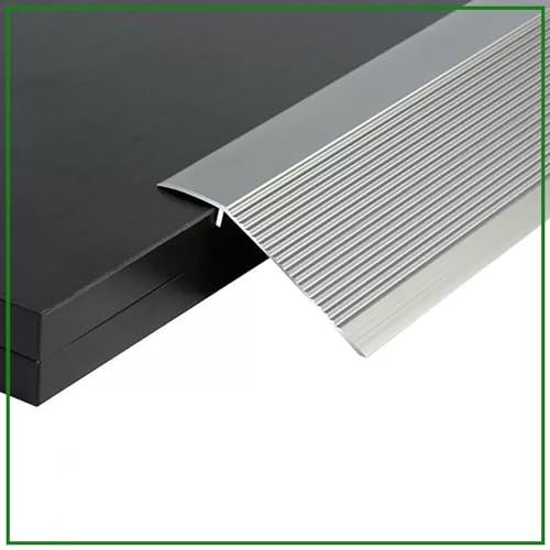 GSKFXJ 10cm Übergangsprofil Aus Alu Bodenübergangsstreifen Höhenausgleich 15-45mm, Übergangsleiste Ausgleichsprofil Für Türschwelle/Holzböden/Laminat/Fliesen(Silver,90cm(35.6inch))