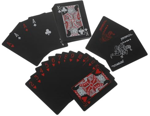 VICASKY 2 Kisten wasserfeste Pokerkarten Kartenspielen unterhaltungsspiele tabsy brettspiel Langlebige Spielkarten Party Spiele boardgame Tischläufer Kartenspiel Masse Partyzubehör Plastik