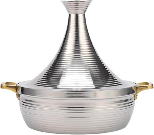 Pentola Tajine Marocchina Pentole Tajine con Coperchio Chiuso a Forma di Cono Stufato Casseruola Pentola Lenta per Piano Cottura a Induzione Fornello a Gas,26cm,B