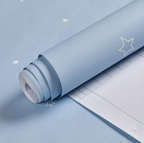 Papel Pintado Pared Papel tapiz de estrellas de colores for bricolaje, decoración de dormitorio infantil, papel tapiz de PVC autoadhesivo for muebles, mural for niños, estrellas de dibujos animados(Sk
