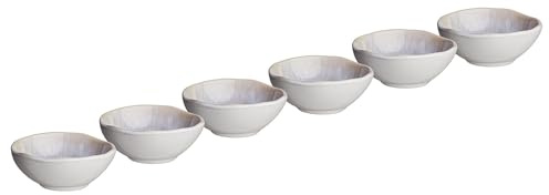 BUTLERS 6er-Set Dipschale 95ml Steinzeug -ARTISAN- Snackschale im Boho Design | Kleine Tapas-Schälchen, handgefertigtes Unikat | Modernes Tafelzubehör für Esszimmer & Küche