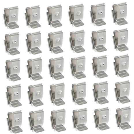 OKUMEYR 30stücke Teiliges Solarpanel Kabelclip Aus Metall Kabelklemmen Mit Schnellverschluss Für Rahmenbefestigung Kratzfreie Halterung Für Photovoltaik Elektrokabelkonfektionierung