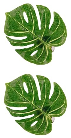 ABOOFAN Embrasses De Rideaux 2 Pièces Pince Feuille De Monstera Artificielle Accessoire Décoratif Intérieur Maintien Sécurisé Réglable pour Salon Chambre Bureau