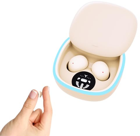 TWS Wireless Bluetooth 5.4 Small Invisible Mini Earbuds In Ear ENC Noise Cancelling Soft Headphones Micro Ear Buds for Smaller Ears Hidden Tiny Earphones with Mic for iPhone Android Work Sleep Sports