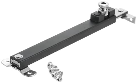 uxcell 1Pcs 13 Inches Window Hinges, Stainless Steel Casement Window Stays, Adjustable Friction Stay Hinges Window Brace with Screws, Black