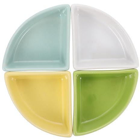 FUTUREORYY 4stücke Keramische Futternäpfe Für Hamster Anti- Und Beißschutz Für Kleine Haustiere Glatte Oberfläche Leicht Zu Reinigen Bunte Schalen