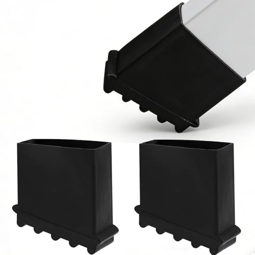 2 Pcs Step Ladder Feet, Non-Slip Ladder Rubber Feet, 25x50mm Rubber Cover, Black Ladder Stabilizers for Home and Industrial Step Ladders (Black)