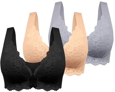 Cocila Confezione da 3 Reggiseni da Donna Senza Ferretto, Sottile Estivo Ice Comfort Top Donna Reggiseno Schiena Scoperta Tezenis Morbido di Base per Grandi Taglie Forti (S, XXXXL)
