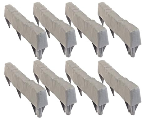 Xijobido Per Bordatura Paesaggistica,Bordatura Pietra Naturale Per Aiuole - 8 Pezzi Senza Scavo Decorativi Per Percorsi Giardini Prati Cortili