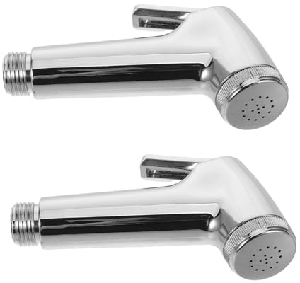 HOLIDYOYO 2 Pezzi Spruzzatore Bidet Portatile per Camper e Bagno Esterno Testa Doccia Manuale ad Alta Pressione per Igiene Wc Pulizia Pannolini e Viaggi Accessorio Sostitutivo Ergonomico