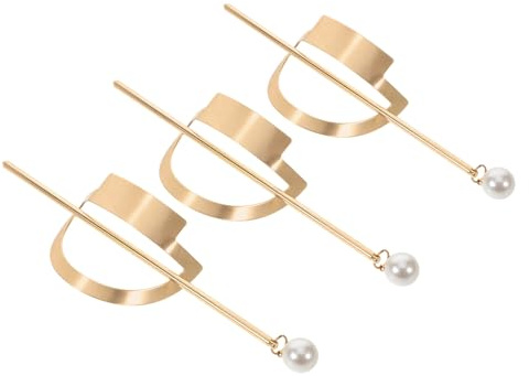 Beaupretty 3 Pièces Lot de 3 Épingles à Cheveux en Alliage Doré Creux, Fourchettes Géométriques Vintage pour Cheveux Longs, Accessoires de Coiffure Chignon Femme Usage Quotidien et Occasions