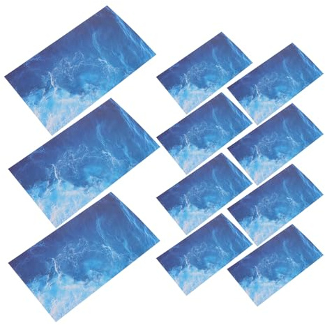 Veemoon Pegatinas de Refuerzo para Perforar Papel Autoadhesivas Redondas 48 Unidades Diseño Oceánico para Carpeta y Cuaderno, Refuerzos de Agujeros Resistentes para Oficina,