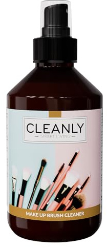Cleanly Spray Nettoyant Pinceaux Maquillage, Éponge de Beauté, Houppette à Poudre - Formule Douce, Sans Cruauté, Sans Parfum Ajouté, Vegan - Makeup Brush Cleaner - Nettoyeur Pinceau Maquillage, 250ml
