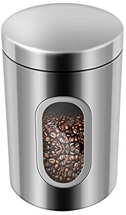 Hokyzam Cosaux Pot à Café Hermétique WQ10 Boite de Conservation Acier INOX Réservoir de Stockage pour Conserver de Graines