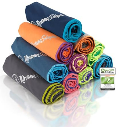 NirvanaShape Mikrofaser Handtuch - Reisehandtuch, Badetuch für Urlauber - kompakte, schnelltrocknende Microfaser Handtücher als Strandtuch, Sporthandtuch - für Reisen, Camping, Sport - 140 x 70 cm