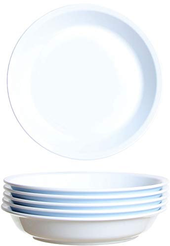 idea-station Gastro piatti plastica rigida lavabili 6 x 21 cm - bianco - piatto plastica dura bianchi