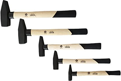 Lot de 5 marteaux de serrurier 100, 200, 300, 800, 1000 g