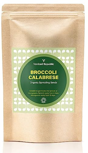 Verdant Republic Organic Broccoli Calabrese Sprouting Seeds (500G)