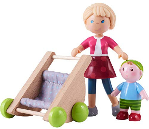 HABA 305594 - Little Friends – Mama Melanie und Baby Kilian, Spielfigur ab 3 Jahren, bunt