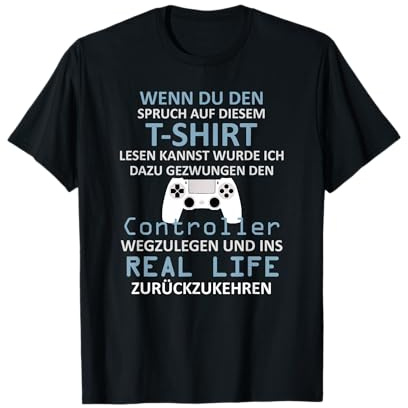 Gaming Spruch Gamer Controller Zocker Deko PC Videospiele T-Shirt