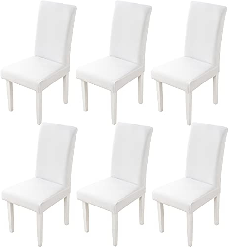 Layack Coprisedie con Schienale Elasticizzato 6 Pezzi, Lavabile e Rimuovibile per Protezione, Fodere Coprisedia per Sala da Pranzo, Cucina, Soggiorno, Hotel, Feste