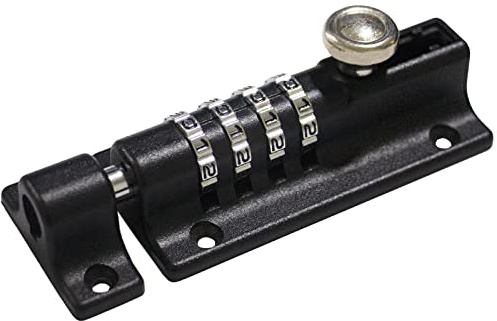 Sliding Combination Bolt Combi Bolt Latch Keyless Combination Bolt 4 Digit Pin Dial Slide Bolt for Sheds Gates Cupboards Fences
