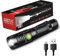 DARKBEAM Lampe Torche LED Rechargeable USB 2000 Haute Lumens, Petites et Lumineuses Lampes de poche, Focus Réglable Résistant à l’eau Lumière Blanche Portable Pour Camping, Extérieur, Urgence