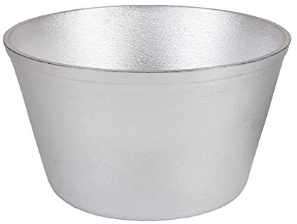 Brotback-Form, Backform für Brot oder Osterkuchen Kulitsch aus Aluguss 16 x 9 x 11 cm RUND