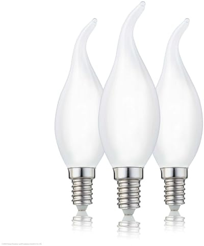 hellum LED Glühlampe, 3er Kerzen-Windstoß Glühbirne E14 LED warmweiß, 250 Lumen Windstoßkerze E14 Led Leuchtmittel 2,2W LED Glühbirne entspricht 25-Watt Kerzenbirnen, 2700 Kelvin Warmweiß matt 220278