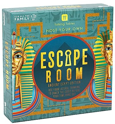 Talking Tables Escape Room-Spiel mit ägyptischem Thema für Kinder | Löse einzigartige Rätsel und Codes, um dem Fluch des Pharaos zu entkommen | Interaktives Spiel, ab 9 Jahren, Geburtstag, Weihnachten