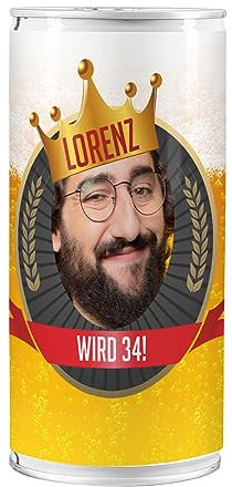 Lustapotheke® Bierdose mit Foto Etikett - Bierkönig - lustiges Biergeschenk
