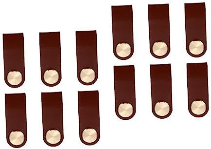 DOITOOL 12 Stk Ledergriff Schrankgriffe Aus Leder Kommodengriffe Goldene Knöpfe Für Kommode Knöpfe Für Kommodenschubladen Goldene Schubladengriffe Jahrgang Kind Tür Ziehen Pu-leder