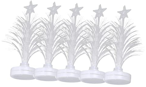 DOITOOL 5stücke Led-glasfaserleuchte Für Weihnachtsbaum Bunte Blinklichter Glasfaserlampe Weihnachtsbaumschreibtischlampe Weihnachtsbaumlichteffekt Heimdekoration Partydekoration Schlafzim