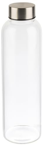 APS 66907 - Botella de cristal (6,5 x 6,5 cm, altura 23,5 cm, diámetro de 6,5 cm, 0,55 L), transparente