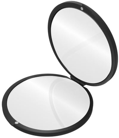 Schminkspiegel Handspiegel Damen 5 Stück Vergrößernd, Schwarz Metall Glas