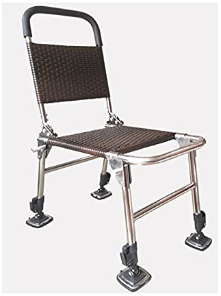 MOOWI Camping Stuhl Leichter gepolsterter Freizeit-Angel-Lounge-Stuhl tragbarer Stabiler Edelstahl-Klappstuhl for Camping Wanderunterstützung 550 lbs Anglerstuhl