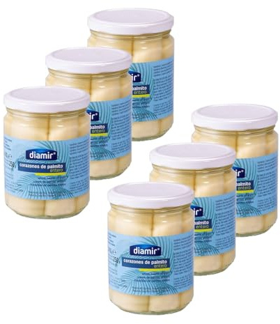 Lot 6x Cœurs de palmiers entiers - Bocal 410g