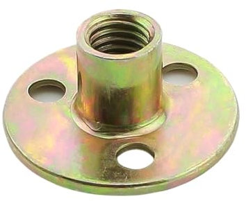 M6 M8 M10 Eisenplatten-Sicherungsmutter for Holz, Eisenplattenmutter, Möbelschiene, Sicherungsmutter, Sofa-Fußsicherung, verzinkte Dreilochmutter (Size : M8 (5pcs))