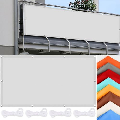 Sonnensegel mit Ösen 150 x 240 cm Rechteckig Sonnendach Überdachung Premium PES Polyester Imprägniert für Garten Terrasse Outdoor Camping, Weiß