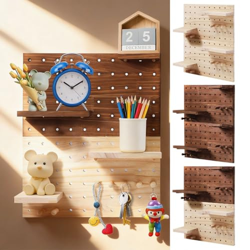 EOJDDPA Porte Clés Mural en Bois Modulable – Support Clef Mural, Rangement Moderne pour Entrée, Cuisine et Chambre