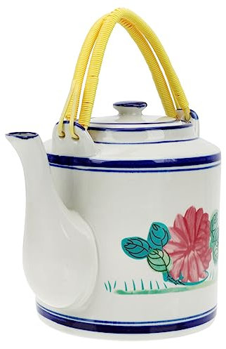 PRETYZOOM Teiera Nostalgica Con Manico a Trave Moderno Teiera Inglese Bollitore Per Tè Giapponese in Porcellana Con Sicura Per Fornelli Stoviglie Per La Casa Porta Tè Ceramica