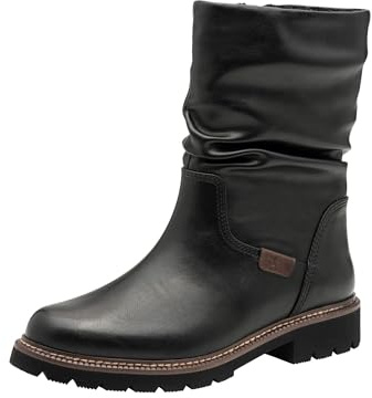 Tamaris Damen Boot Flat 1-25484-45, damstövlar, svart, 40 EU, Svart, 40 EU