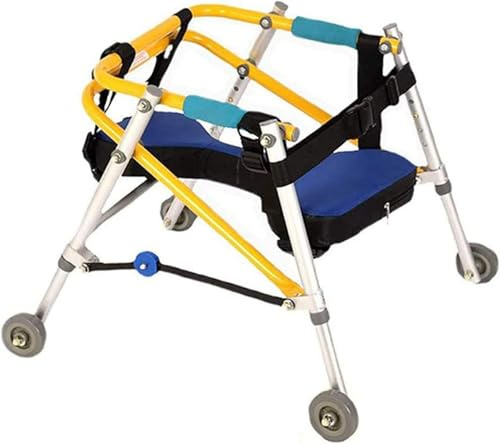 Gehhilfe für Kinder mit Zerebralparese, faltbare Aluminium Kind Rollator Walker Mobilität Hilfe, Gliedmaßen Behinderung Handläufe Krücken Kind Stehend Rahmen(Small)