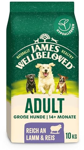 James WELLBELOVED 10kg Hund für große Hunde Trockenfutter Lamm & Reis