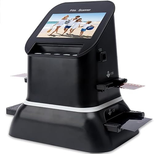 Scanner per Diapositive Ad Alta Risoluzione Tutto in Uno, Scanner Digitale per Pellicole, Converte Pellicole, Diapositive E Negativi 35mm, 135, 126 E 127 in Foto Digitali, Con Display Lcd 4.3